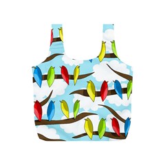 Parrots Flock Full Print Recycle Bags (s)  by Valentinaart