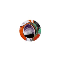 Abstract Orb In Orange, Purple, Green, And Black 1  Mini Buttons by digitaldivadesigns