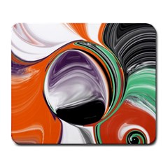 Abstract Orb In Orange, Purple, Green, And Black Large Mousepads