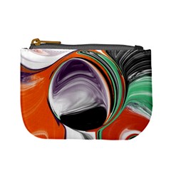 Abstract Orb In Orange, Purple, Green, And Black Mini Coin Purses by digitaldivadesigns