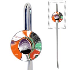 Abstract Orb In Orange, Purple, Green, And Black Book Mark