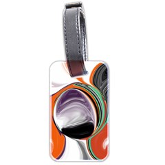 Abstract Orb In Orange, Purple, Green, And Black Luggage Tags (two Sides)
