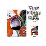 Abstract Orb in Orange, Purple, Green, and Black Playing Cards 54 (Mini)  Front - ClubJ