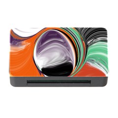 Abstract Orb In Orange, Purple, Green, And Black Memory Card Reader With Cf