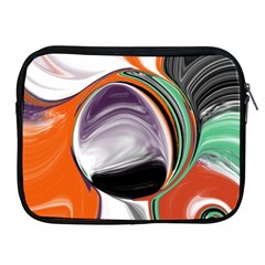 Abstract Orb In Orange, Purple, Green, And Black Apple Ipad 2/3/4 Zipper Cases