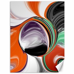 Abstract Orb In Orange, Purple, Green, And Black Canvas 36  X 48  