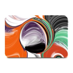 Abstract Orb In Orange, Purple, Green, And Black Plate Mats