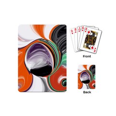 Abstract Orb In Orange, Purple, Green, And Black Playing Cards (mini)  by digitaldivadesigns
