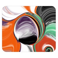 Abstract Orb In Orange, Purple, Green, And Black Double Sided Flano Blanket (small)  by digitaldivadesigns