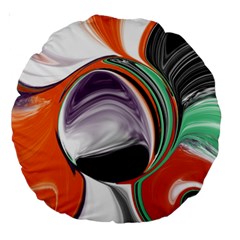 Abstract Orb Large 18  Premium Round Cushions by digitaldivadesigns