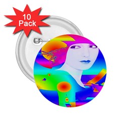 Abstract Color Dream 2 25  Buttons (10 Pack) 