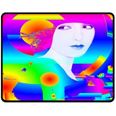 Abstract Color Dream Fleece Blanket (medium) 