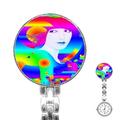 Abstract Color Dream Stainless Steel Nurses Watch