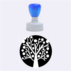 Simple Colorful Tree Rubber Round Stamps (medium)