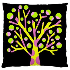 Simple Colorful Tree Large Flano Cushion Case (two Sides) by Valentinaart