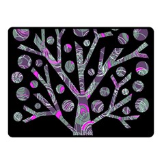 Purple Magical Tree Fleece Blanket (small) by Valentinaart