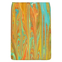 Beautiful Abstract In Orange, Aqua, Gold Flap Covers (l)  by digitaldivadesigns