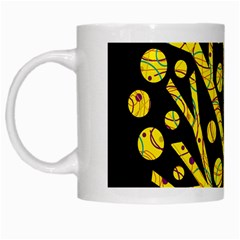 Yellow Magical Tree White Mugs by Valentinaart