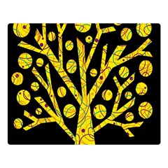 Yellow Magical Tree Double Sided Flano Blanket (large) 