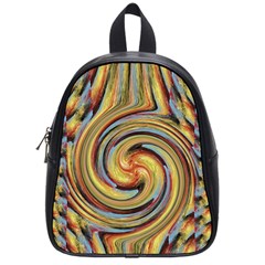 Gold Blue And Red Swirl Pattern School Bags (small) 