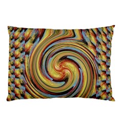 Gold Blue And Red Swirl Pattern Pillow Case (two Sides) by digitaldivadesigns
