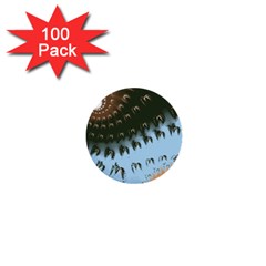 Sun-ray Swirl Design 1  Mini Buttons (100 Pack) 