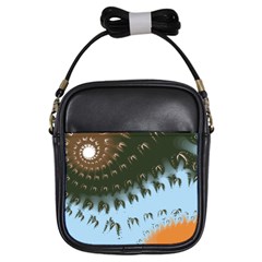 Sun-ray Swirl Design Girls Sling Bags