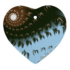 Sun-ray Swirl Design Ornament (heart)  by digitaldivadesigns