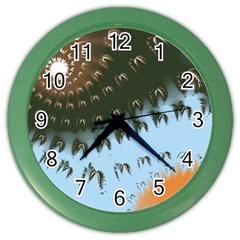 Sun-ray Swirl Design Color Wall Clocks by digitaldivadesigns