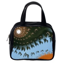 Sun-ray Swirl Pattern Classic Handbags (one Side) by digitaldivadesigns