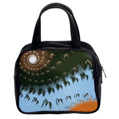 Sun-ray Swirl Pattern Classic Handbags (2 Sides) by digitaldivadesigns