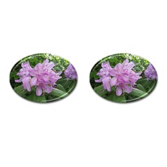 Purple Rhododendron Flower Cufflinks (oval) by picsaspassion