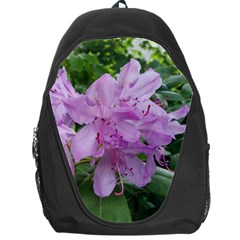 Purple Rhododendron Flower Backpack Bag by picsaspassion