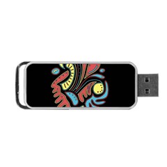 Colorful Abstract Spot Portable Usb Flash (one Side) by Valentinaart