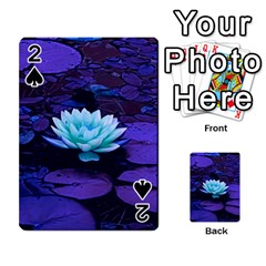 Lotus Flower Magical Colors Purple Blue Turquoise Playing Cards 54 Designs  by yoursparklingshop