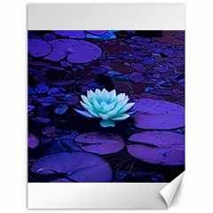 Lotus Flower Magical Colors Purple Blue Turquoise Canvas 18  X 24   by yoursparklingshop