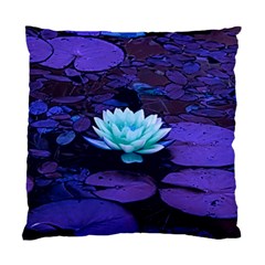 Lotus Flower Magical Colors Purple Blue Turquoise Standard Cushion Case (two Sides) by yoursparklingshop