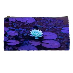 Lotus Flower Magical Colors Purple Blue Turquoise Pencil Cases by yoursparklingshop