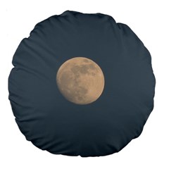 The Moon And Blue Sky Large 18  Premium Flano Round Cushions