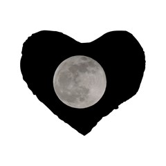 Full Moon At Night Standard 16  Premium Flano Heart Shape Cushions