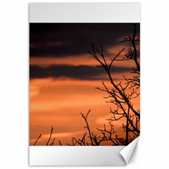 Tree Branches And Sunset Canvas 12  X 18   by picsaspassion