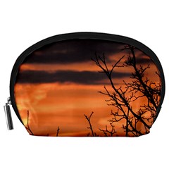 Tree Branches And Sunset Accessory Pouches (large)  by picsaspassion