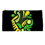 Yellow and green spot Pencil Cases Front