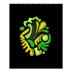 Yellow And Green Spot Shower Curtain 60  X 72  (medium)  by Valentinaart