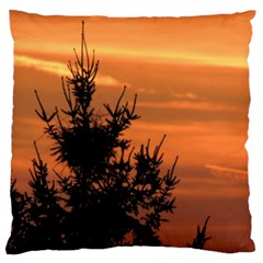 Christmas Tree And Sunset Standard Flano Cushion Case (two Sides)