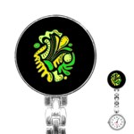 Yellow and green spot Stainless Steel Nurses Watch Front