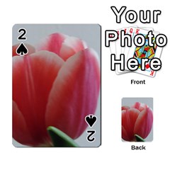 Red - White Tulip Flower Playing Cards 54 Designs  by picsaspassion