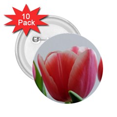 Red Tulips 2 25  Buttons (10 Pack)  by picsaspassion