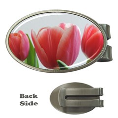 Red Tulips Money Clips (oval)  by picsaspassion