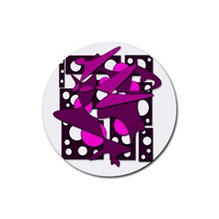 Something purple Rubber Round Coaster (4 pack) 